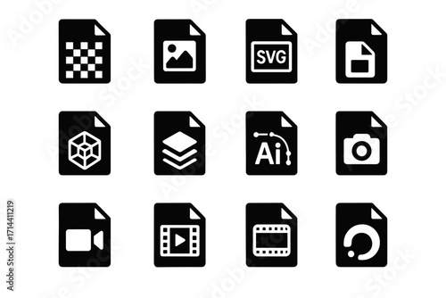 File icons gif vector video svg grid pdf jpg psd artistic eps