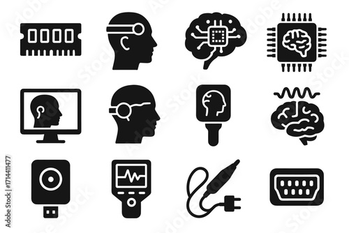 Brainwave probe icon analyzer detector memory device vector signal neural port module
