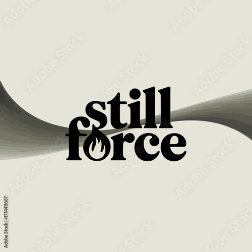 Modern abstract wordmark logo design still force bold typography creative graphic element for brand identity and visual communication vector