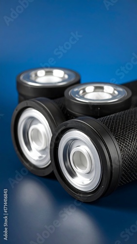 Close-up of three filters