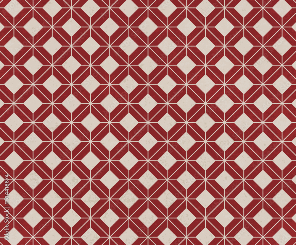 Fototapeta premium 赤色和柄の和紙テクスチャ背景素材