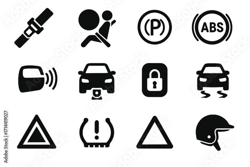 Lights icon triangle vector icons car lock safety child warning control traction