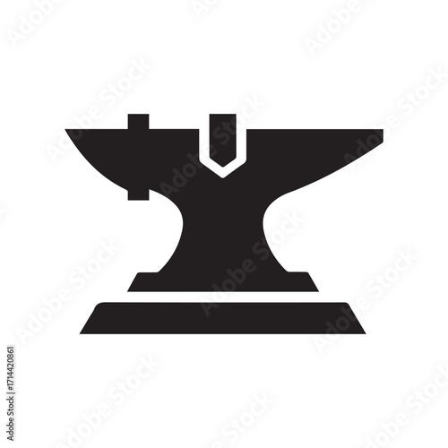 Black Anvil Icon Silhouette Forging, Metalwork, Crafting, Smithing Design