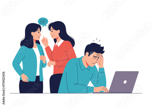 Workplace bullying and gossip affecting an employee.
