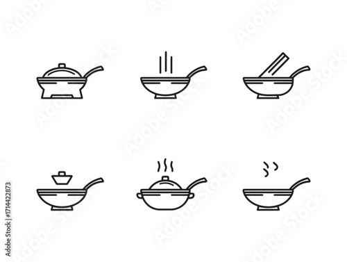 Wok nonstick professional kitchen utensil