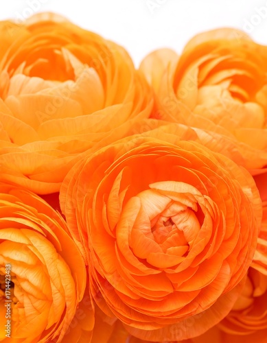 Close-up orange ranunculus