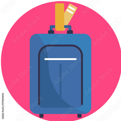 Suitcase representing passenger baggage for air travel.