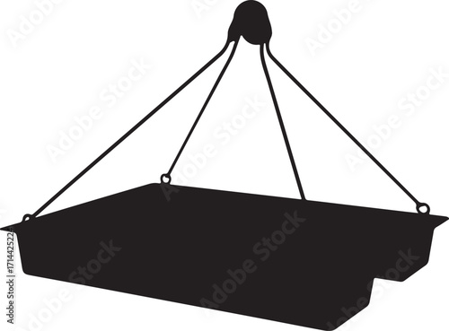  black silhouette of paint tray on white background