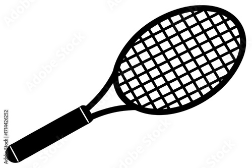 tennis racket isolated on white