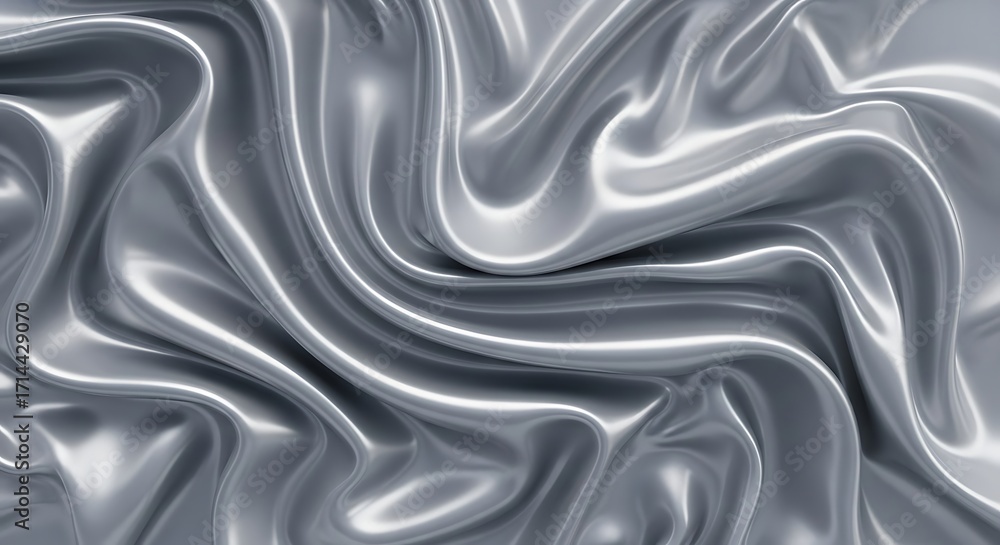 Obraz premium Elegant Silver Silk Fabric Texture Background.