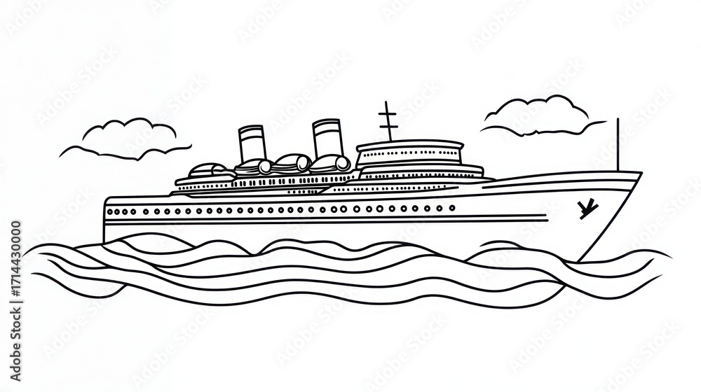 Obraz premium Vintage liner illustration