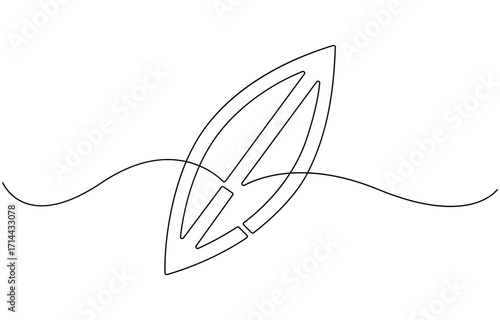 One Continuous Line Drawing of Peanut Icon.