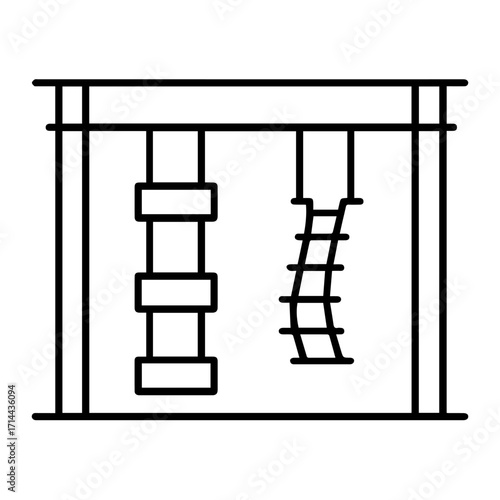 Line icon rope park vector on a white background
Vector icon on a white background