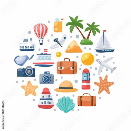 Whimsical Vacation Essentials A Colorful Collection for Travel Enthusiasts