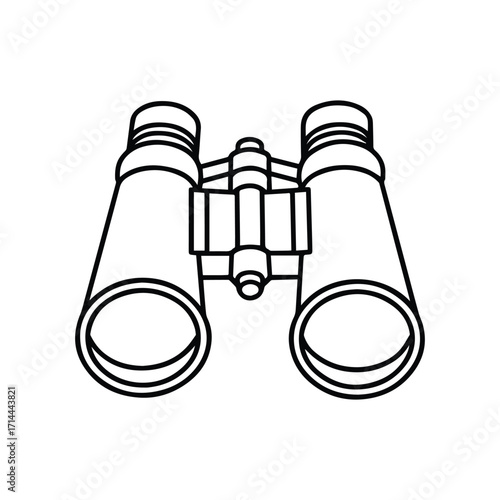 binocular outline coloring book page vector illustration line art drawing