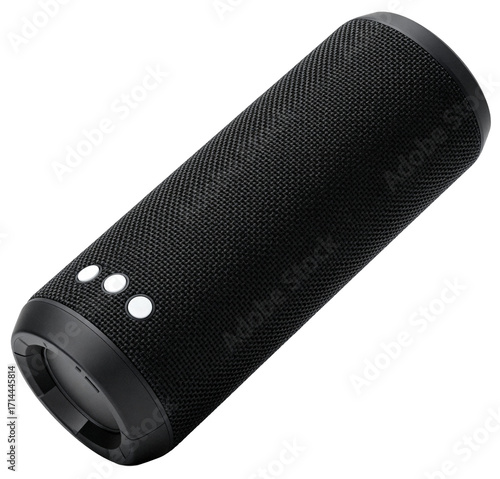 Plakat a portable black bluetooth speaker