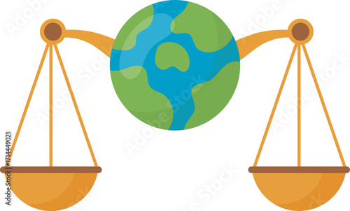 illustration of a justice globe
