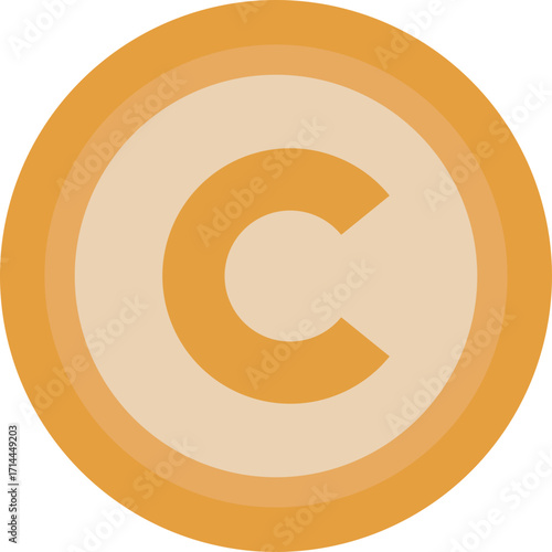 vector illustration of copyright symbol