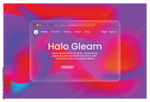 Gleaming Halo Modern Website Design with Vibrant Colors Seamless UI and Cutting Edge UX Explore the Future of Digital