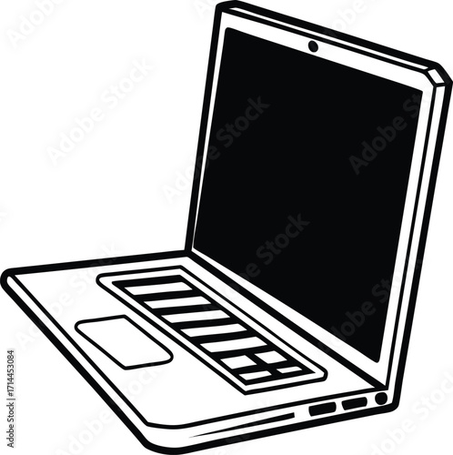 Sleek Minimal Laptop Symbol