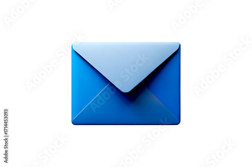 Blue mail envelope icon png flat email communication symbol modern digital message symbol isolated on transparent background