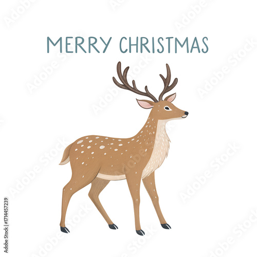 christmas deer vector illustration