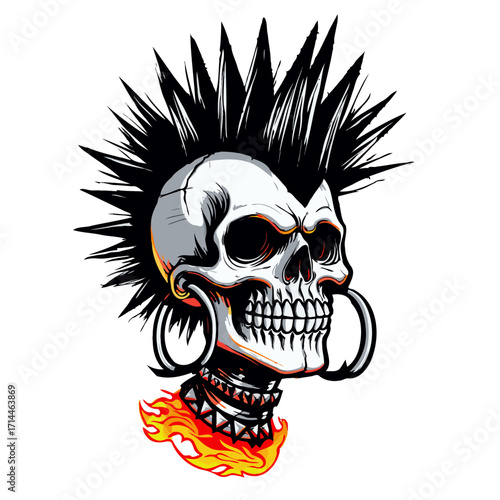 skull punk rock style