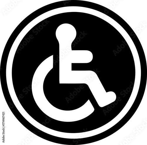 Wheelchair Accessibility Icon – Disability Symbol Vector