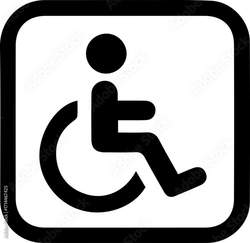 Wheelchair Accessibility Icon – Disability Symbol Vector