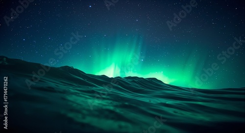 Emerald green fractal swirls twisting on dark forest canvas with glowing neon accents radiating outward