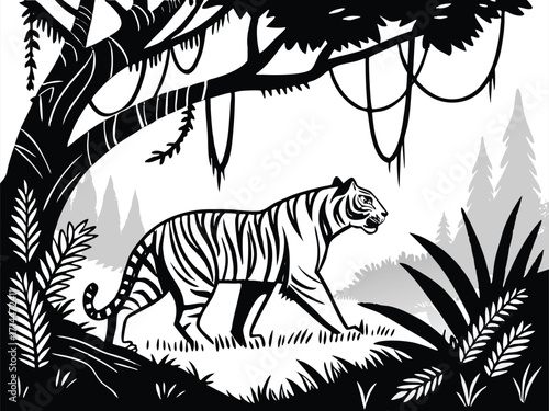 zebra in the jungle
