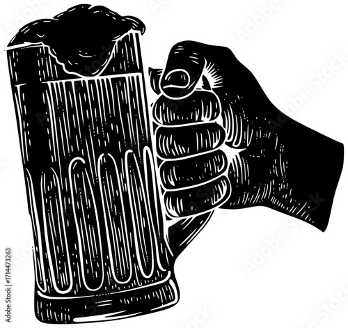 beer illustration alcohol silhouette drink logo pub icon beverage outline bar restaurant glass fun celebration party friendship friends liquid shape craft vector graphic background