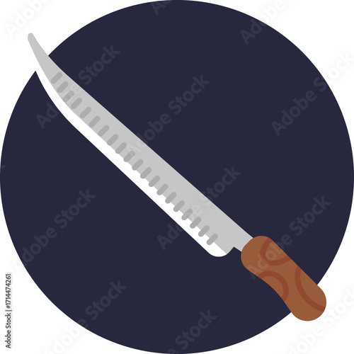 Flexible knife for precise filleting of meat or fish.