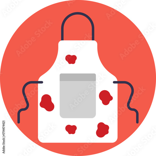 Protective garment worn by butchers to keep clothes clean.
