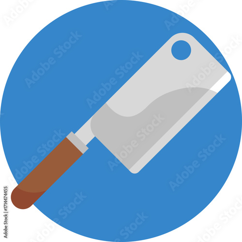 Heavy-duty knife used for chopping meat and bones.