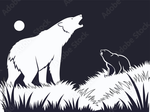 polar bear on a rock