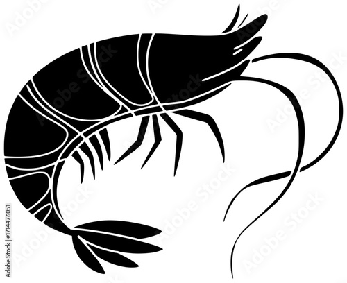 seafood illustration food silhouette shrimp logo fresh icon gourmet outline meal fish restaurant cuisine prawn dinner delicious cooking healthy shape for vector graphic background