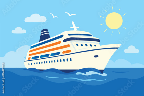 cruise ship in the sea