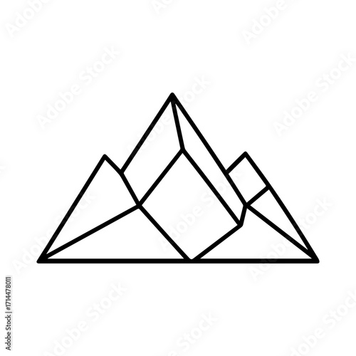 Line icon origami mountain vector on a white background
Vector icon on a white background