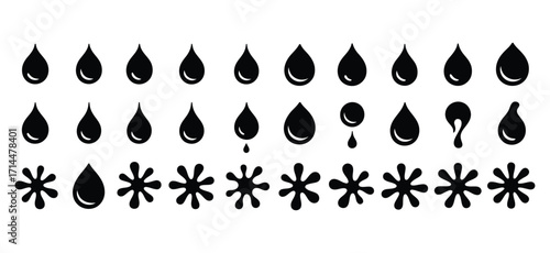 WebExplore a collection of diverse droplet icons, perfect for adding a clean and modern touch to any design project, from water conservation campaigns to scientific presentations