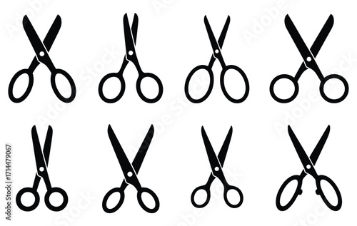 WebCrafting projects made easy with these simple scissor icons for graphic design, DIY tutorials, and playful creations, adding a touch of creative flair to any project