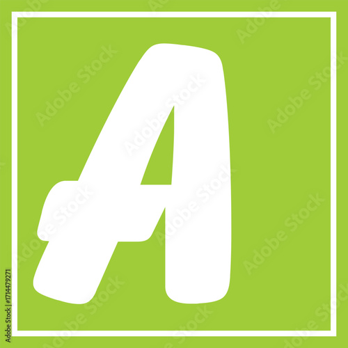 A letter logo design elements Green Background Victore Art