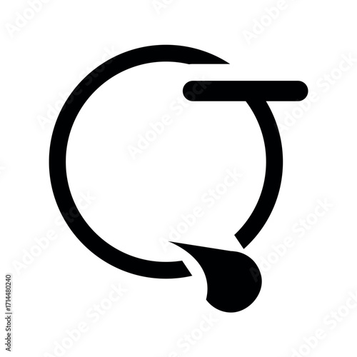Abstract letter qt logo design.