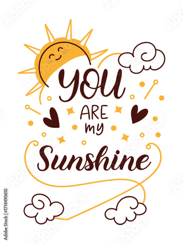 Love Quote Design With The Phrase You Are My Sun.eps