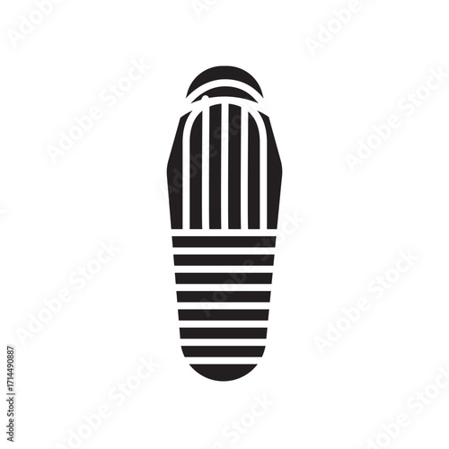 sleeping bag black flat icon for digital and print projects.