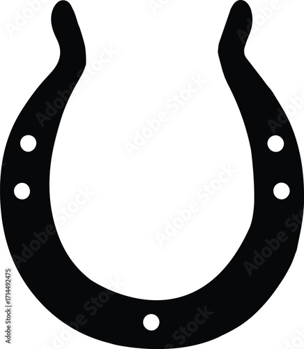 Lucky Horseshoe Vector EPS. Good Luck Charm & Western Illustration