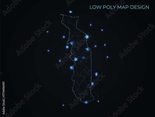 abstract digital networking connectivity vector map design	