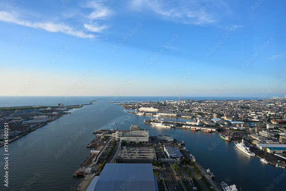 Naklejka premium 朱鷺メッセ展望室からの眺め（新潟県）