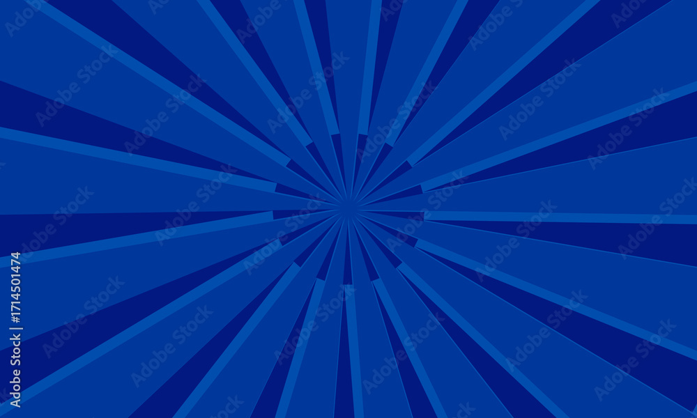 Obraz premium abstract comic rays background with dot halftone on blue