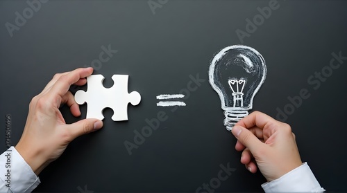 Solve problems with creative puzzle skills for strategic thinking and brilliant ideas coming to life